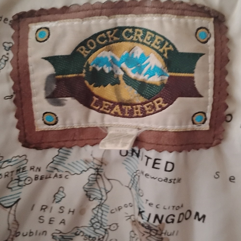 Mens Rock Creek Leather Jacket - Picture 2 of 4